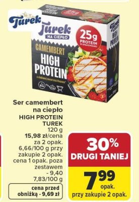Ser camembert na ciepło HIGH PROTEIN Turek promocja w Carrefour
