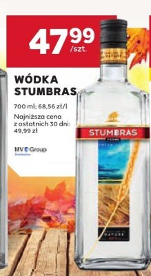 Wódka Stumbras 0,7 l promocja
