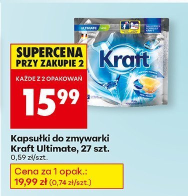 Kapsułki do zmywarki Kraft Ultimate, 27 szt. promocja w Biedronka