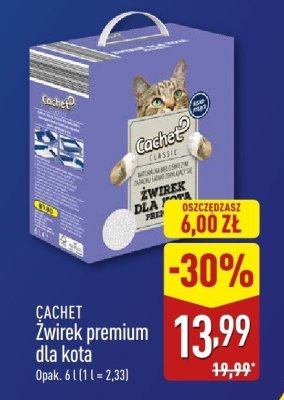 Żwirek premium dla kota CACHET promocja w Aldi