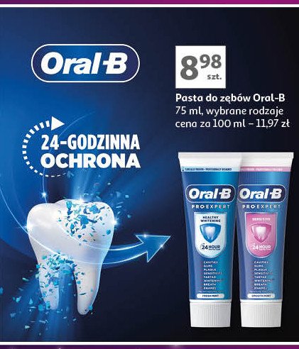 Pasta do zębów healthy whitening Oral-b pro-expert promocja w Auchan