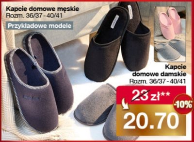 Kapcie domowe promocja w Woolworth