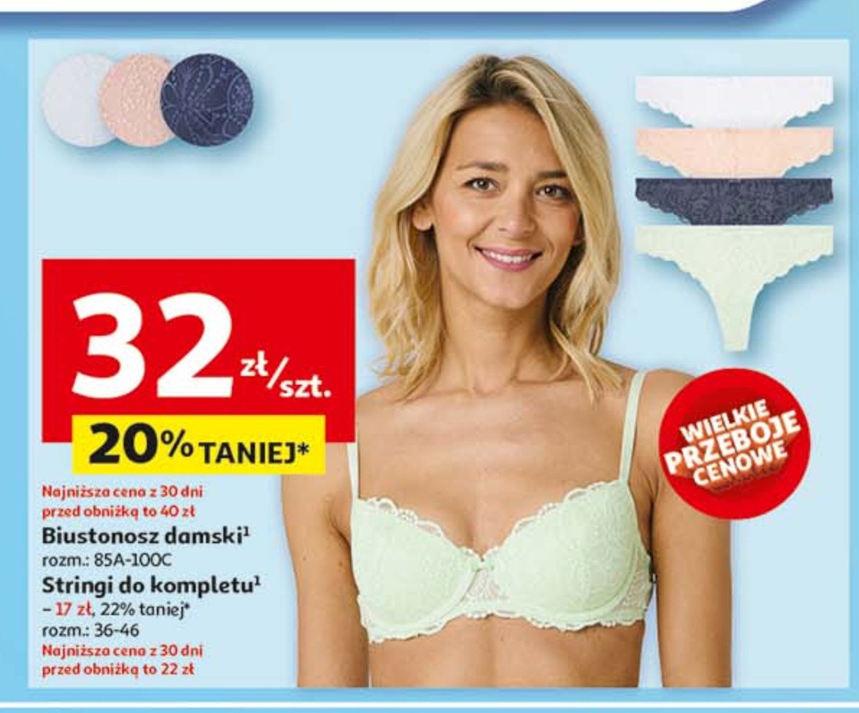 Biustonosz damski Auchan inextenso promocja w Auchan