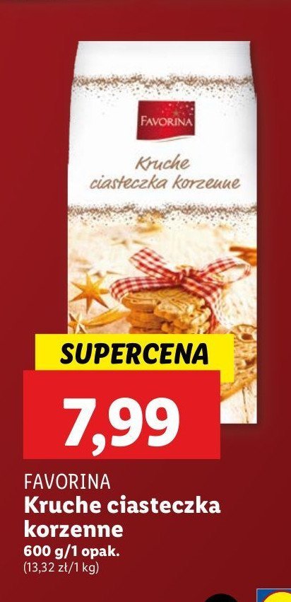 Ciasteczka korzenne Favorina promocja w Lidl