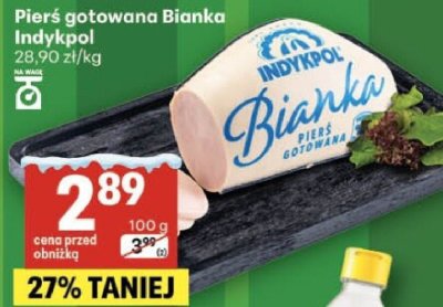 Pierś gotowana Bianka Indykpol promocja w Delikatesy Centrum