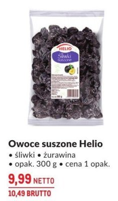 Owoce suszone Helio śliwki żurawina promocja w Makro