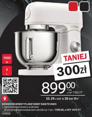 Robot planetarny Kenwood KMX751AWH promocja w Selgros