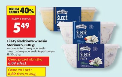 Filety 艣ledziowe w sosie 艣mietanowym Marinero promocja w Biedronka