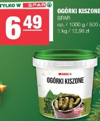 Ogórki kiszone SPAR promocja w SPAR