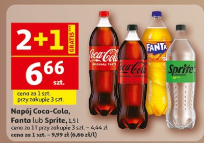 Napój Coca-Cola, Fanta lub Sprite, 1,5 l promocja w Auchan