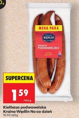 Kiełbasa Kiełbasa podwawelska Kraina Wędlin Na co dzień promocja w Biedronka