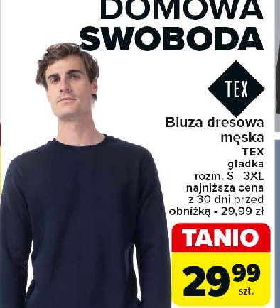 Bluza dresowa męska gładka rozm. s-3xl Tex promocja