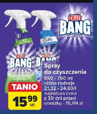 Spray do czyszczenia czystość i połysk w łazience Cillit bang promocja