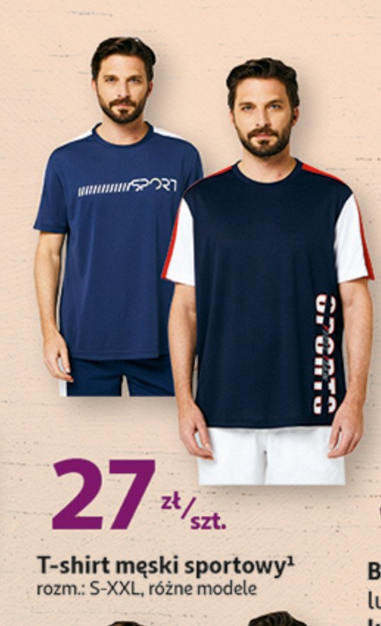 T-shirt męski sportowy s-xxl Auchan inextenso promocja