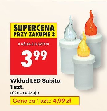 Wkład LED 1 szt., różne rodzaje promocja w Biedronka