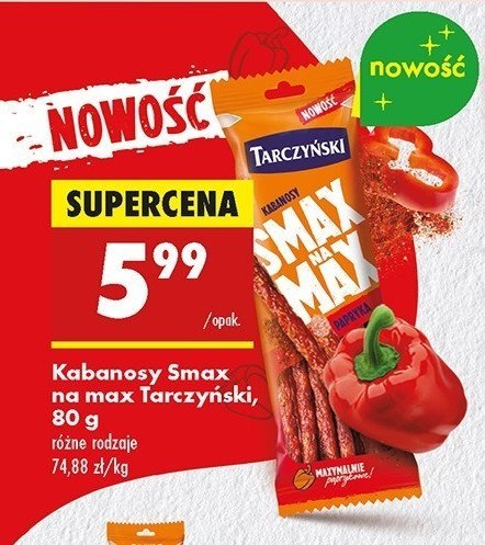 Kabanosy paprykowe Tarczy艅ski smak na max promocja
