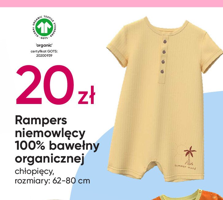 Rampers niemowlęcy chłopięcy 62-80 cm promocja