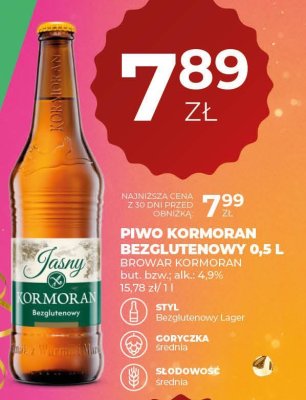 Piwo KORMORAN BEZGLUTENOWY 0,5 L promocja w Duży Ben