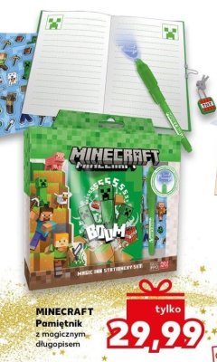 MINECRAFT Pamiętnik z magicznym długopisem promocja w Kaufland