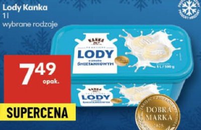 Lody Kanka, wybrane rodzaje promocja w Delikatesy Centrum