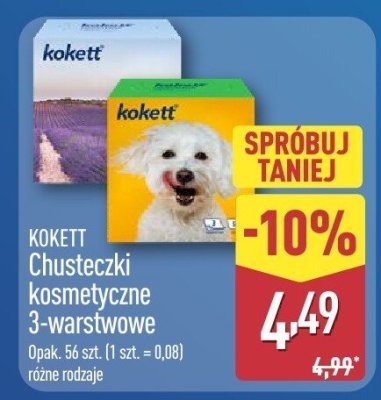 Chusteczki kosmetyczne Kokett 3-warstwowe promocja w Aldi