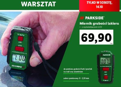 Miernik grubości lakieru Parkside promocja