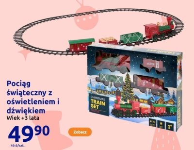 Pociąg świąteczny z oświetleniem i dźwiękiem, wiek +3 lata promocja w Action