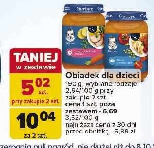 Obiadek mintaj z warzywami Gerber promocja