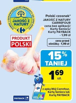 Polski czosnek Carrefour promocja w Carrefour
