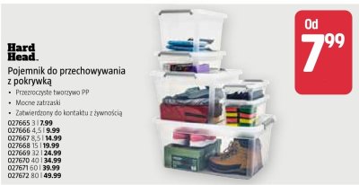 Pojemnik do przechowywania z pokrywką Hard Head 027672 80 l promocja w Jula