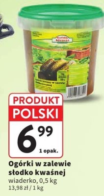 Ogórki w zalewie słodko kwaśnej wiaderko promocja w Intermarche