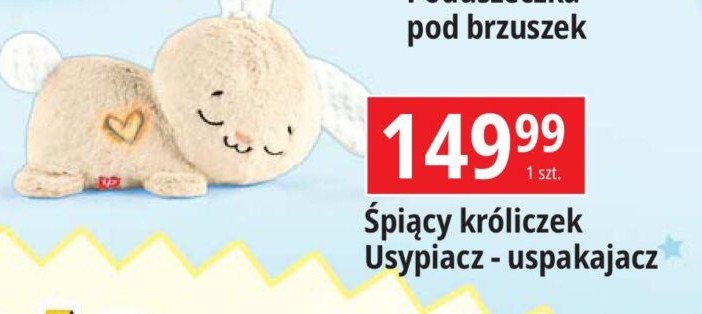 Króliczek śpiący Fisher-price promocja w Leclerc