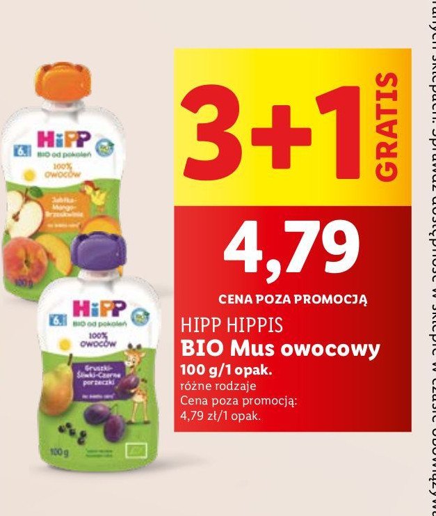 Mus owocowy mango-jabłko-brzoskwinia HIPP ORGANIC promocja