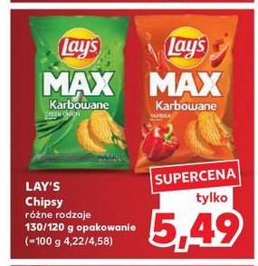 Chipsy paprykowe Lay's max karbowane promocja w Kaufland