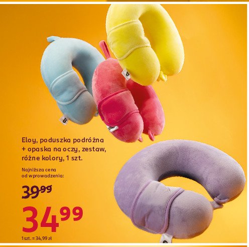 Poduszka podróżna + opaska na oczy Eloy promocja w Rossmann