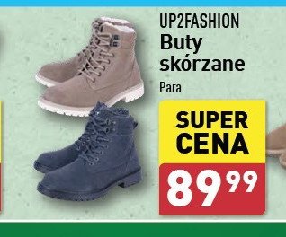 Buty damskie skórzane 37-40 Up2fashion promocja w Aldi