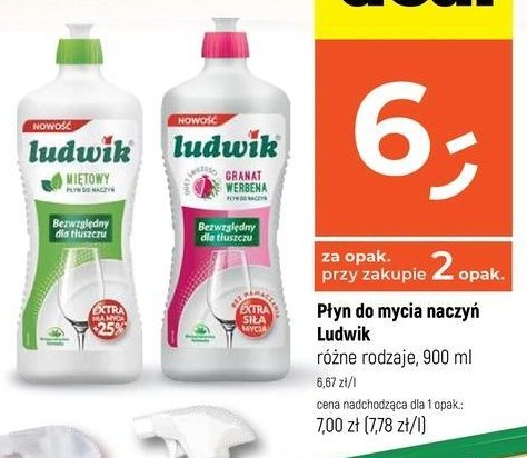 Płyn do mycia naczyń premium granat werbena Ludwik promocja