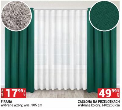Firana, wybrane wzory, wys. 305 cm promocja w Merkury Market