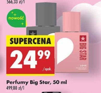 Woda perfumowana Big star love promocja w Biedronka