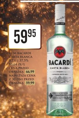 Rum Carta Blanca Bacardi promocja w Dino