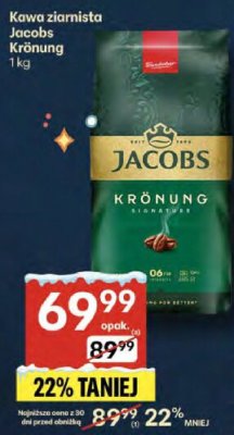 Kawa ziarnista Jacobs Krönung promocja w Delikatesy Centrum