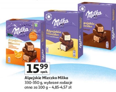 Alpejskie Mleczko Milka 330-350 g wybrane rodzaje promocja w Auchan