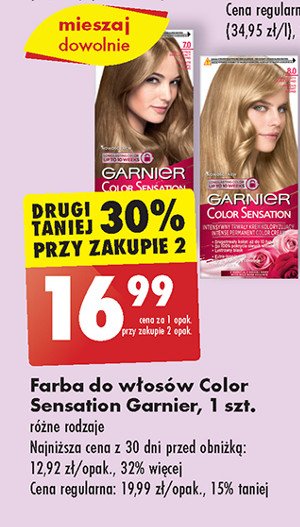 Farba do włosów świetlisty jasny blond 8.0 Garnier color senstation promocja