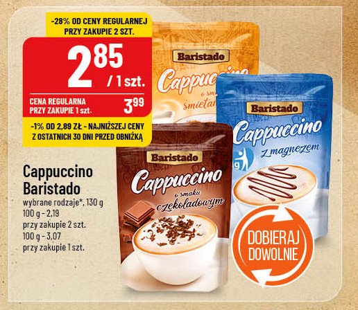 Cappuccino o smaku czekoladowym Baristado cappuccino Baristado cafe promocja w POLOmarket