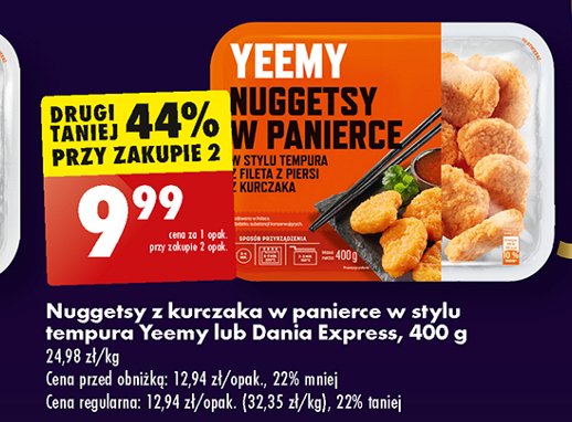 Nuggets z kurczaka w chrupiącej panierce Danie express promocja
