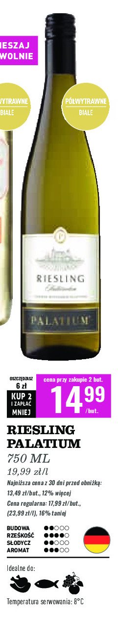 Wino Riesling palattum promocja w Biedronka