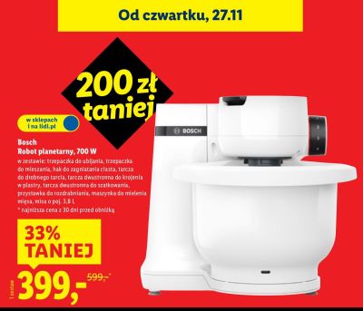 Robot planetarny Bosch 700 W promocja w Lidl