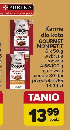 Karma dla kota kurczak kaczka indyk Purina gourmet mon petit promocja