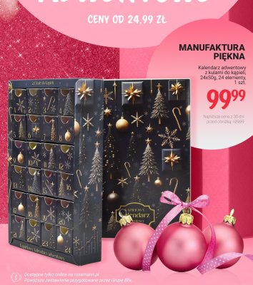 Kalendarz adwentowy z kulami do kąpieli Manufaktura Piękna promocja w Rossmann