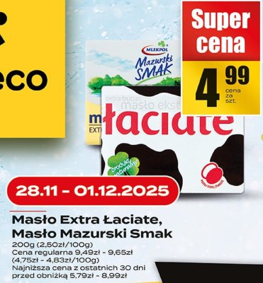 Masło Extra Łaciate promocja w Supeco